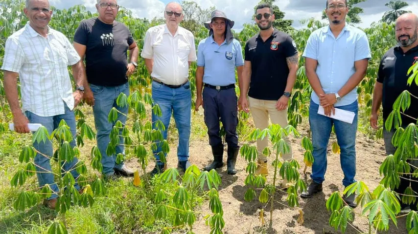 Biofábrica e Secretaria de Agricultura realizam visita técnica a projeto de mandiocultura no Conjunto Penal de Itabuna
