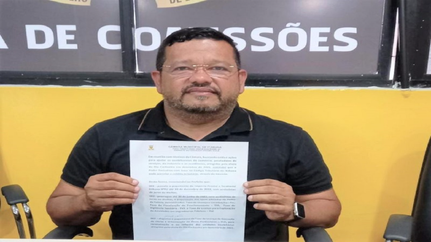 Vereador Erasmo Ávila propõe medidas para prorrogação de impostos